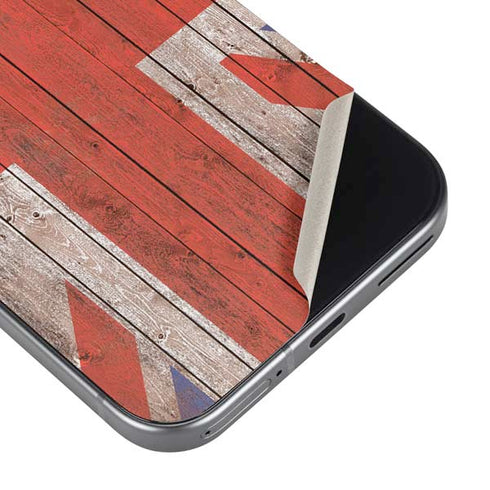 United Kingdom Flag Dark Wood Pixel 9 Pro XL Skin